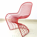Replica Elegant Design Red Painted Verner S Wire Chair